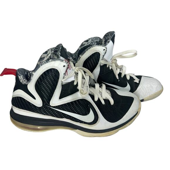 Nike Lebron 9 Freegums 2011 Size 10 Used Rare Authentic Basketball White Black